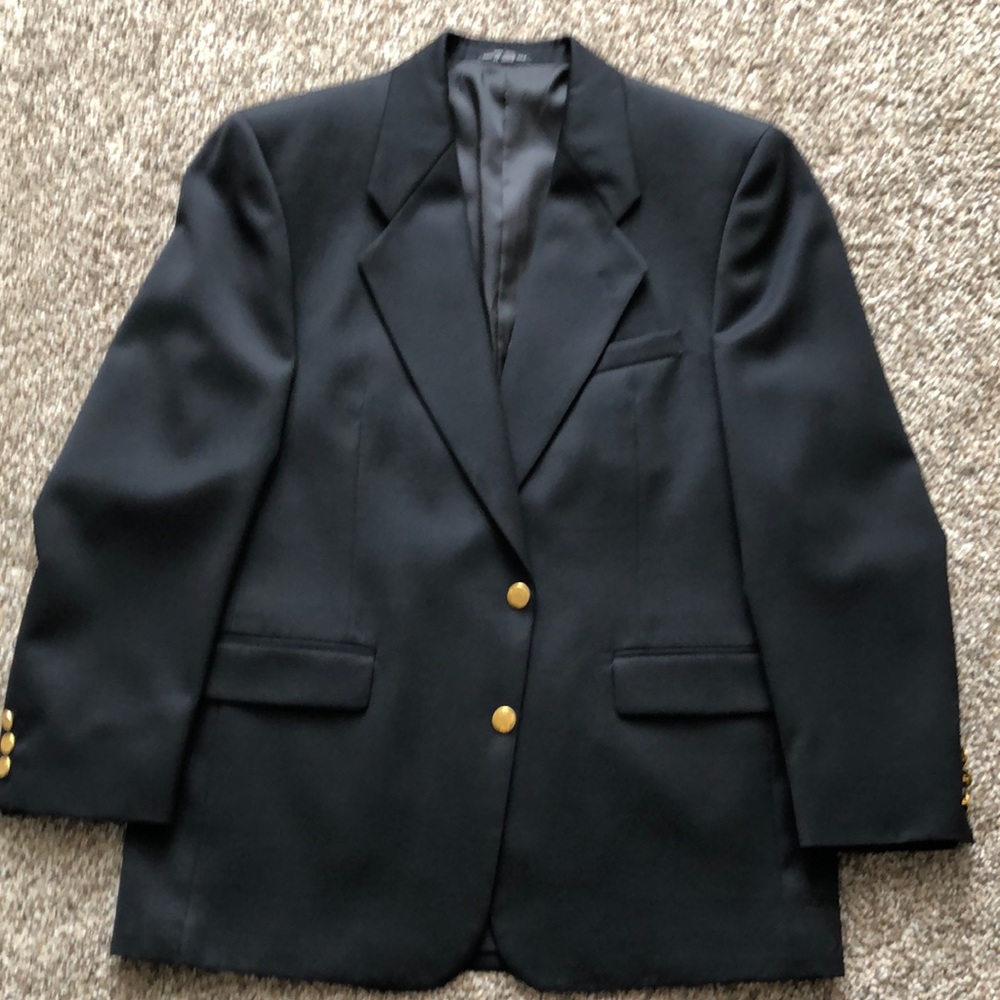 Bank Street Collection men’s black suit jacket size regular 42.